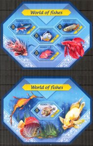 Solomon Islands 2014 Marine Life Fishes I sheet + S/S MNH