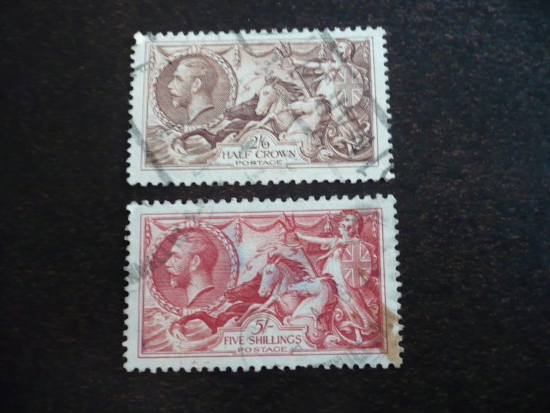 Stamps - Great Britain - Scott# 222-223 - Used Part Set of 2 Stamps