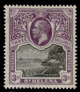 ST. HELENA GV SG81, 3s black & violet, LH MINT. Cat £75.