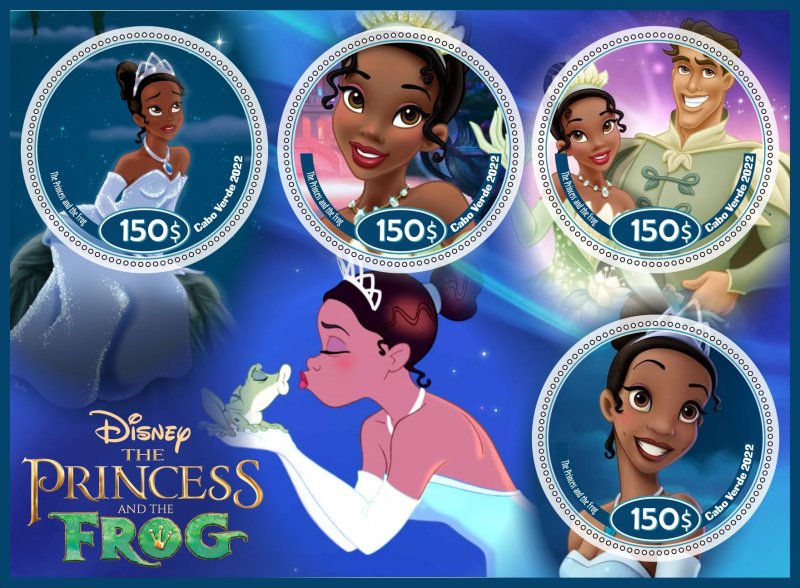 Stamps.Disney , The Princess and the Frog 1+1 sheets 2022 year NEW perforated