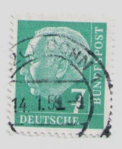 1954 Germany #706 Prof. Dr. Theodor Heuss (1884-1963), 1st German President USED