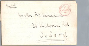 1940  Isle Of Man WW2 POW Internment Camp Paid Cover To Oxford England