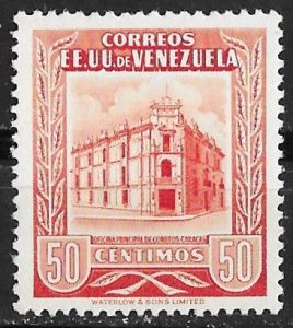 Venezuela # 660 Caracas Post Office Bldg.  50c   (1)  Mint NH