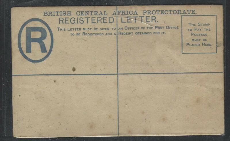 BRITISH CENTRAL AFRICA  (P1703B)  ARMS 4D RLE  C7  UNUSED