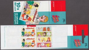 NETHERLANDS Sc # 1015a CPL MNH BOOKLET of 10 DIFF + 20 LABELS - COMIC STRIP