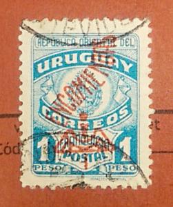 Uruguay 1946 Parcel Post Stamp #Q67 1c Used.