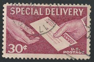 US #E21 30c Special Delivery Letter Hand to Hand