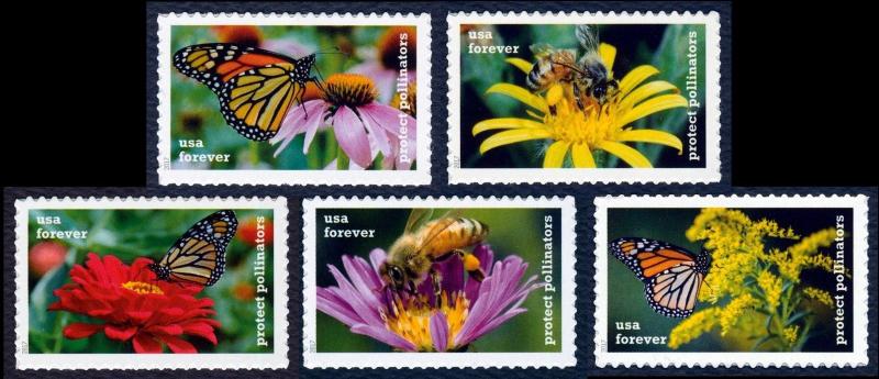 #5228-5232 Protect Pollinators, Singles, Mint **ANY 4=FREE SHIPPING**