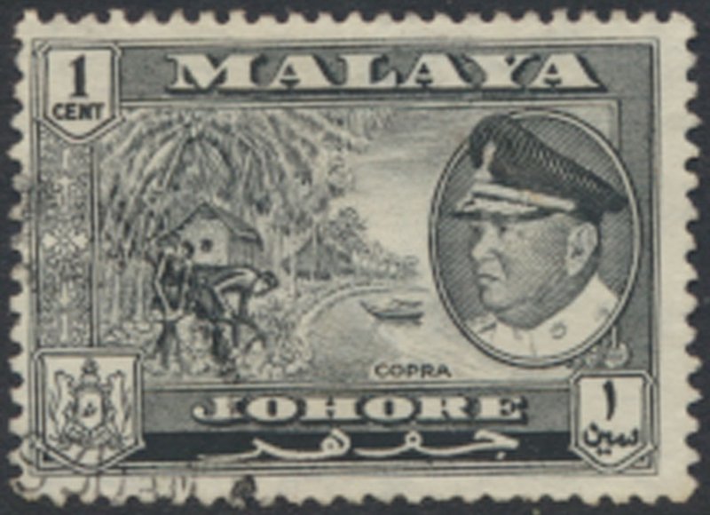 Johore Malaya  SG 155   SC# 158  used  Copra see details & scans