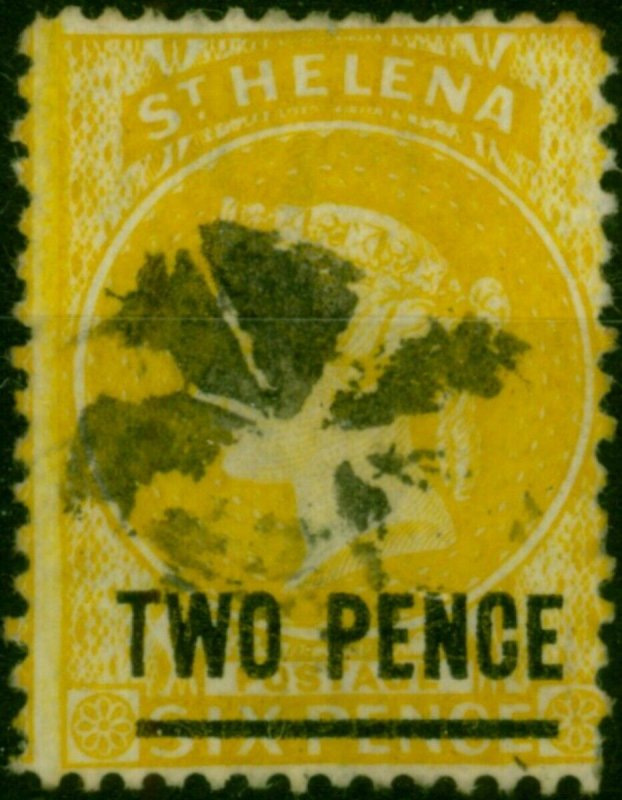 St Helena 1876 2d Yellow SG22 P.14 x 12.5 Fine Used