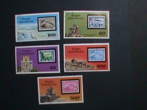 CENTRAL AFRICA STAMP 1977- SC#295-6,C184-6-75TH ANNIVERSARY-ZEPPELIN CTO SET-