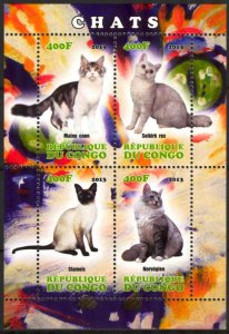 Congo 2013 Cats (2) MNH Cinderella !