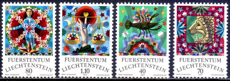 Liechtenstein. 1977. 679-82. Zodiac signs. MNH.