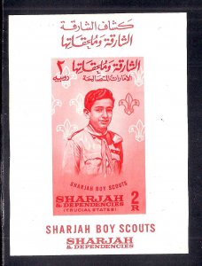 SHARJAH & DEPENDENCES SC# 97 CONTROL #477 ON BACK  FVF/MNH 1964