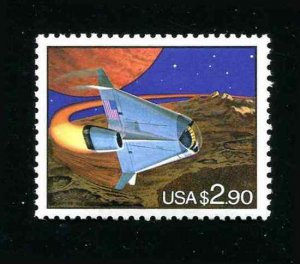 2543 Futuristic Space Shuttle Priority Mail $2.90 Single Stamp 1993
