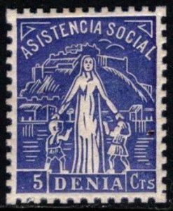 1937 Spain Civil War 5 Centimos Charity Denia Municipality Alicante