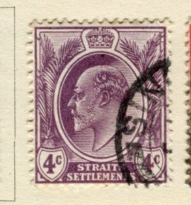 STRAITS SETTLEMENTS; 1903 early Ed VII issue fine used 4c. value