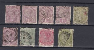 Jamaica QV Unchecked Collection Of 9 Values To 3d Fine Used BP4630