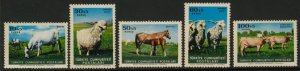 Turkey B98-102 MNH Angora Goat, Cattle, Horses