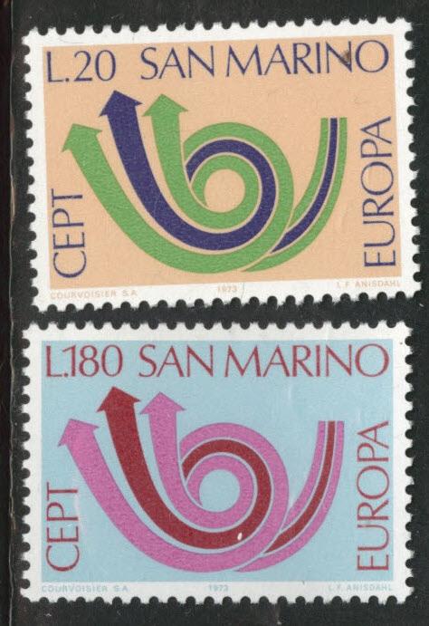 San Marino Scott 802-803 MNH** Europa 1973 set