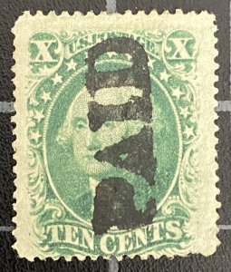 US Stamps- SC# 35 - Used - Paid Cancel - Corner Crease - SCV =   $62.50