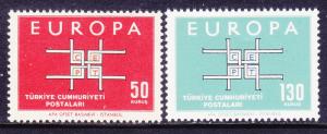 Turkey 1602-03 MNH 1963 EUROPA Set Very Fine