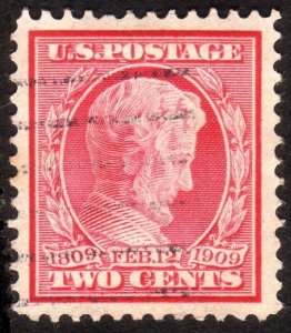1909, US 2c, Lincoln, Used, Well-Centered, Sc 367