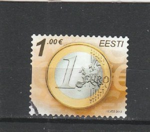 Estonia  Scott#  709  Used  (2012 One-Euro Coin)