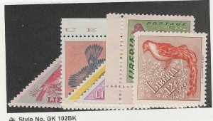 Liberia, Postage Stamp, #341-346 Mint Hinged, 1953 Birds