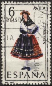 Spain 1396 (used) 6p woman’s costume of Ávila (1967)