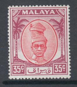 WS-C213 MALAYA - Perak, 1950 35C. Scarlet & Purple SG 143 MLH