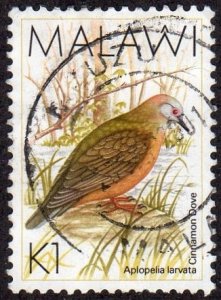 Malawi 530 - Used - K1 Cinnamon Dove (1988) (cv $1.10) (2)