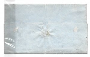 United States Scott 1 on folded letter cover paper to Detroit 