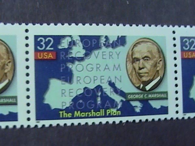 U.S.# 3141-MINT/NEVER HINGED--HORIZONTAL STRIP 4--50 TH ANIV. MARSHALL PLAN-1997