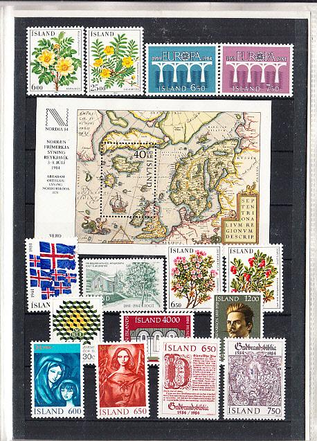 Iceland 1984 Year Set Folder