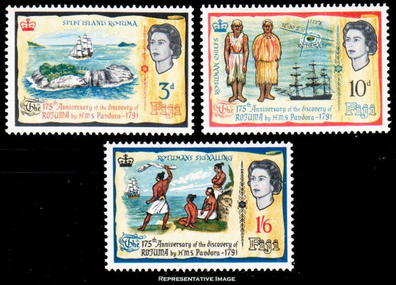 Fiji Scott 221-223 Mint never hinged.