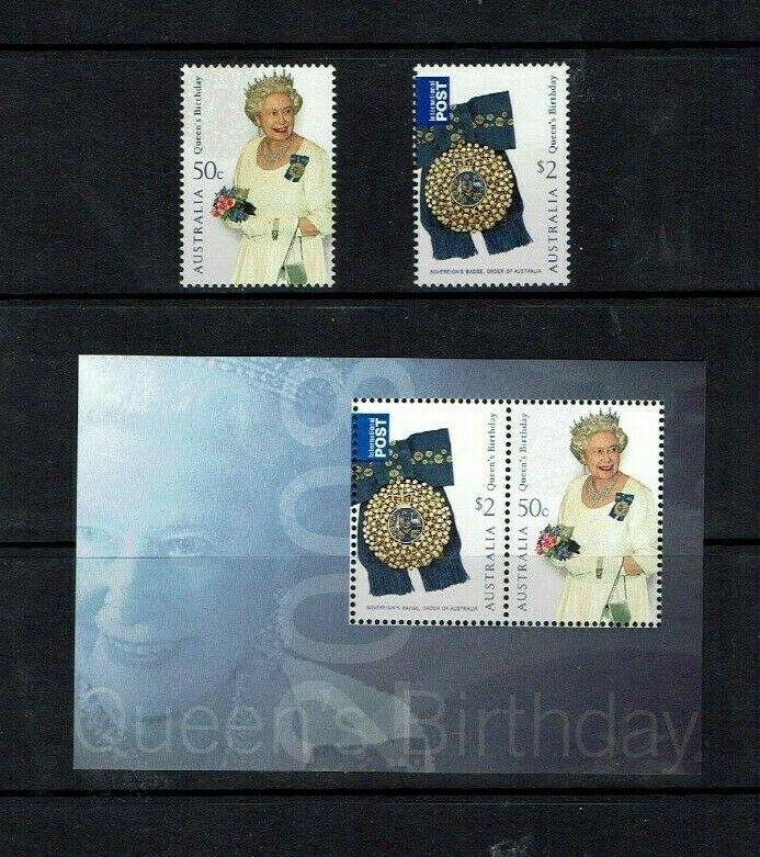 Australia: 2008, Queen's Birthday,  MNH set, + miniature sheet