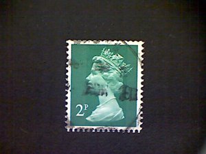 Great Britain, Scott #MH25, used (o) Machin, 1975, Queen Elizabeth II, 2p