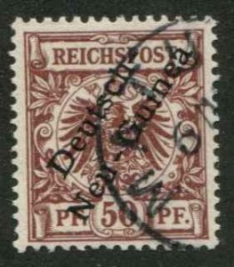 German New Guinea SC# 6  O/P on issue of Germany 50pf Used