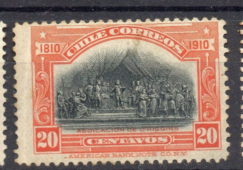 Chile 1910 Centenary Early Issue Mint hinged Shade of 20c. NW-13188