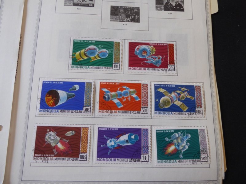 Mongolia 1968-1972 Stamp Collection on Album Pages