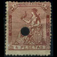 SPAIN 1873 - Scott# 199 Espana 4p Used