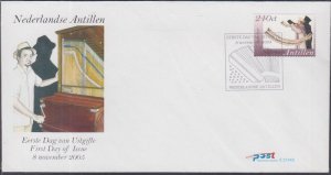 NETHERLANDS ANTILLES Sc # 1076 FDC SHOFAR - RELIGIOUS MUSICAL INSTRUMENT