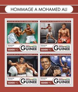 Muhammad Ali Stamps Guinea 2016 MNH Boxing Tribute Sports 4v M/S