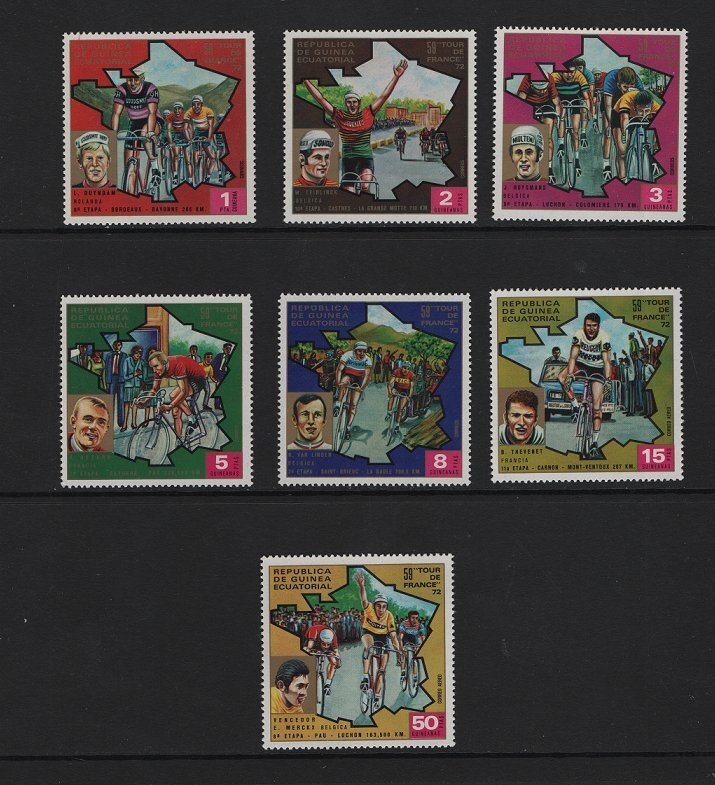 Equatorial Guinea     #7365-7371  MNH  1973  Tour the France