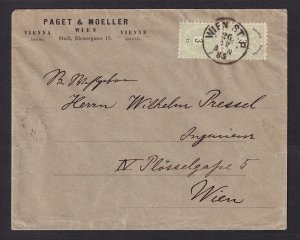 Austria - 1883 - Scott #42 - pair used on cover - WIEN ST. P. pmk