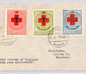 THAILAND Cover RED CROSS *Flood Victims* Set (1953) Anniversary CHARITY RC237