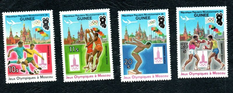 1980 - Guinea - Guinée - Olympic games Moscow 1980 - Complete set 4v.MNH** 