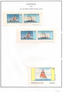 SCOTLAND - BERNERA - 1981 - Yachts (2) - 2v Perf. Imperf, D/L Sheets - MLH