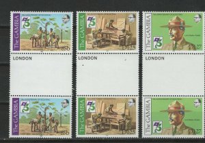 Gambia 1982 MNH Sc 440-2 Gutter pair-1